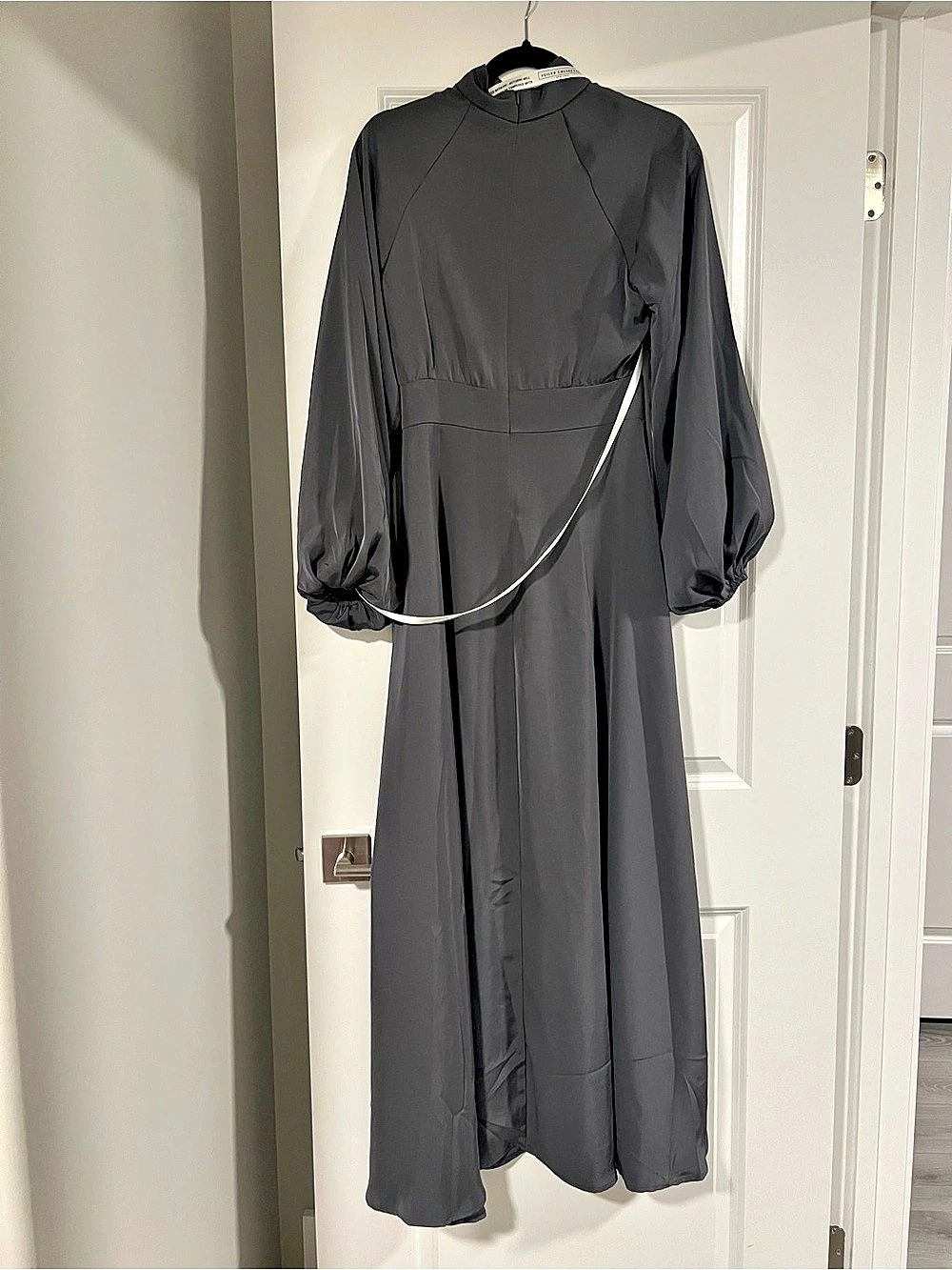 Veiled Collection Charcoal Grey Modest Maxi Dress | Long Sleeve | High Neck